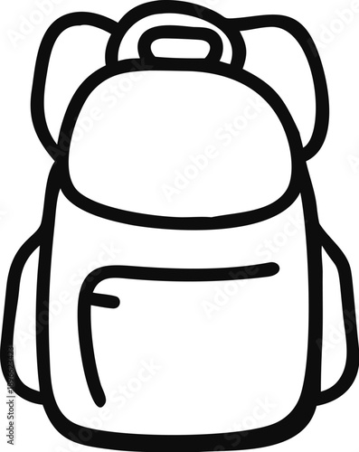 Simple Backpack Outline Design