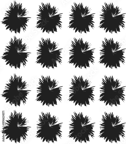 Black ink drops and paint splashes. ink stains and dirt spots scattered with isolated. Urban street style ink blots drops and spots.