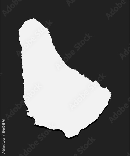 Map Barbados, template Caribbean outline country