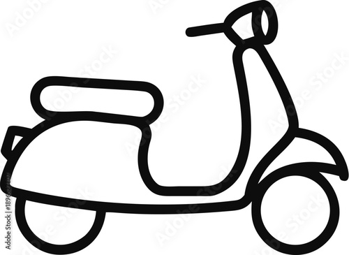 Simple Scooter Line Drawing