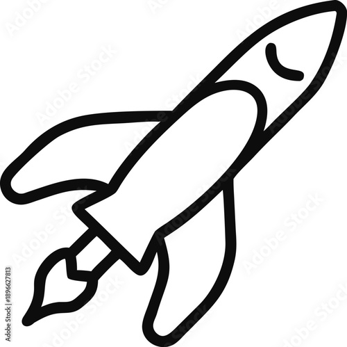 Simple Rocket Illustration
