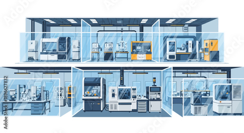 Advanced Manufacturing Facility Showcasing Automation, Precision Engineering, and Smart Production Technologies for Modern Industrial Processes and Future Innovation