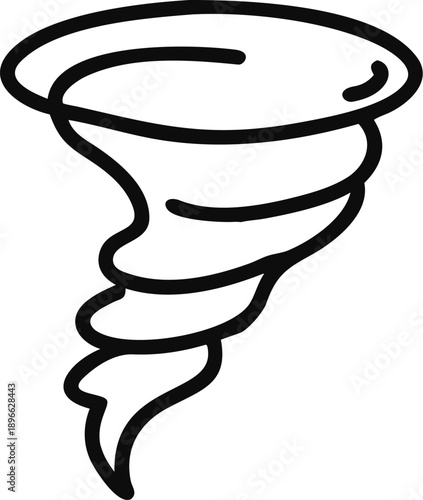 Tornado Icon Design Element For Weather Disaster Concepts