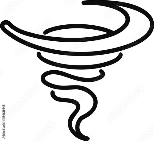 Powerful Cyclone Storm Weather System Illustration