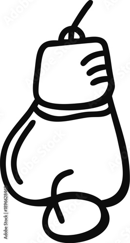 Boxing Gloves Icon Vector Illustration For Fighting And Competition