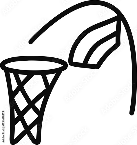 Ice Cream Pouring Into Waffle Cone, Dessert Treat Vector