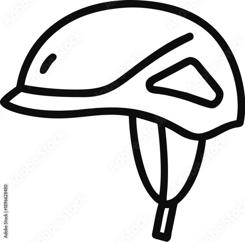 Cycling Helmet Icon Safety Gear Protection Equipment Vector