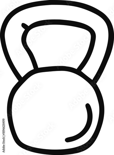 Kettlebell Icon Fitness Strength Training Equipment Vector
