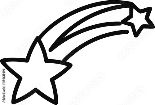 Shooting Star Icon Design Element Vector Illustration