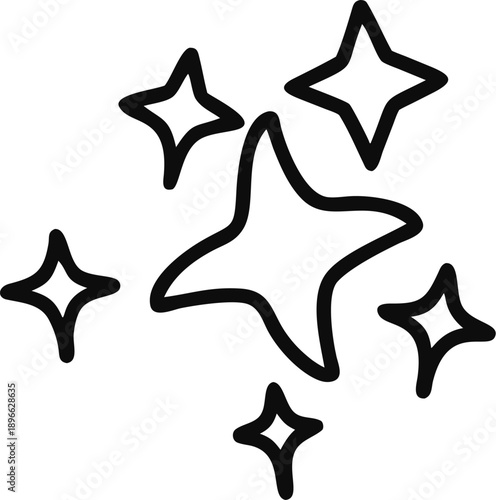 Sparkle Stars Vector Illustration Bright Shining Elements Design