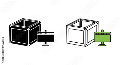 Server rack data center network technology Vector