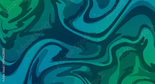 Vibrant green and blue swirling abstract art background design