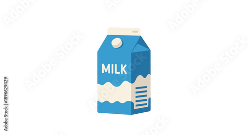 Carton of Milk with Nutrition Label.