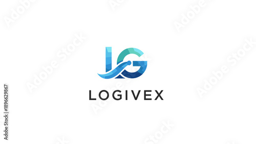 Logivex Logo Design with Blue Gradient.