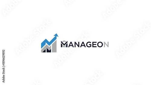 Free Download Manageon Logo with Arrow and Graph. - GFXLoad