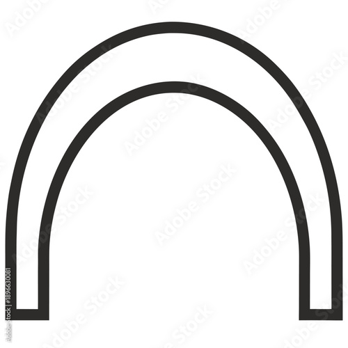 Simple Black Arches on White Background