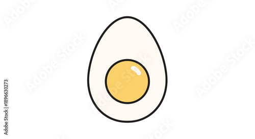 Simple Illustration of a Fried Egg.