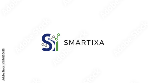 Smartixa Logo Design with Stylized Letters.