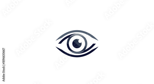 Stylized Illustration of Human Eye Closeup.