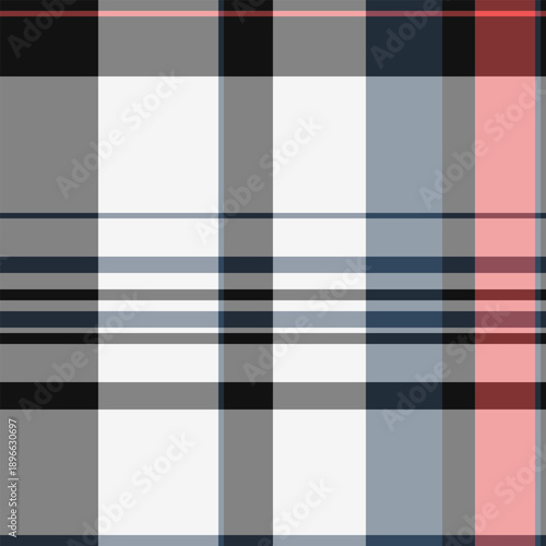 Clan background tartan fabric, pride pattern plaid texture. Nostalgic vector check seamless textile in gray and pastel colors.