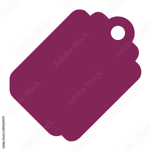 A stacked purple price tag icon showing multiple labels.