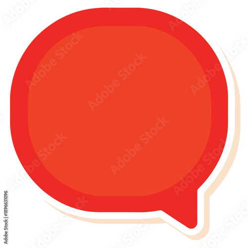 A vibrant red rounded speech bubble with a subtle white outline. Free Download A vibrant red rounded speech bubble with a subtle white outline. - GFXLoad