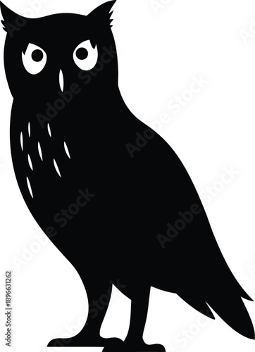 Elegant Owl Silhouette Design For Wildlife Conservation