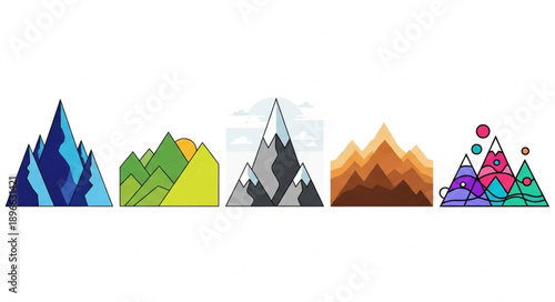 vector illustration of a mountain landscape