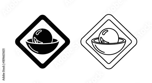 Minimalist ice cream vector design Vector