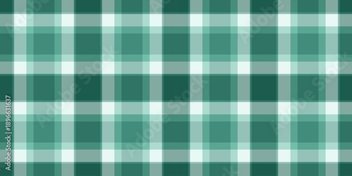 Spring tartan vector texture, vichy fabric pattern textile. Home background check seamless plaid in teal and pastel colors.