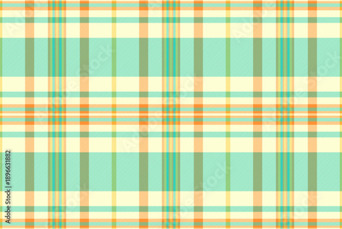 Tee plaid pattern fabric, dimensional seamless check vector. Goose foot tartan textile background texture in light goldenrod yellow and teal colors.