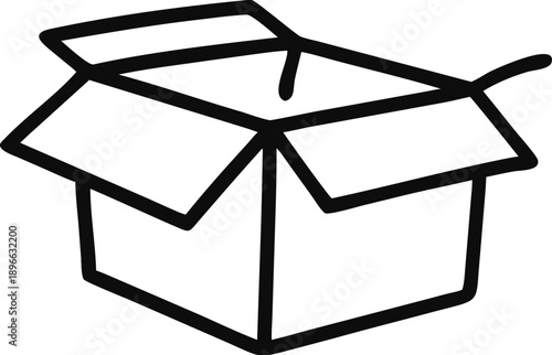 Simple Open Cardboard Box