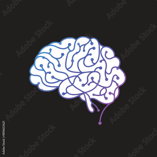 abstract vector illustration of artificial intelligence neural flow.eps