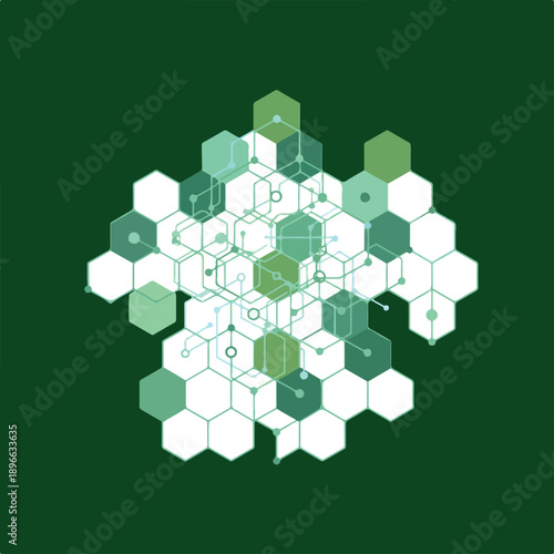 abstract vector illustration of smart environment grid.eps
