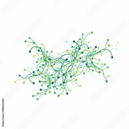 abstract vector illustration of sustainable technology network.eps