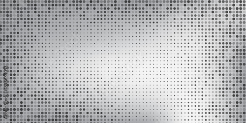 Silver foil mesh background with metal mirror texture. Chrome gradient dotted abstract Vector ilustration