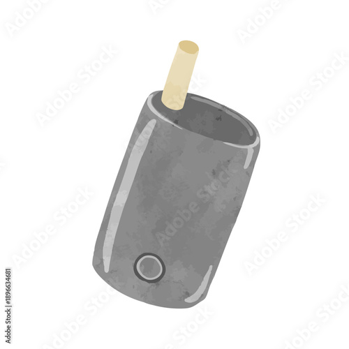 加熱式タバコ　水彩風ベクター手描きイラスト