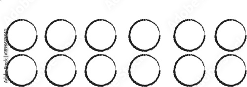  Set of black brush circle. Vector illustration isolated on white background .vector illustration .