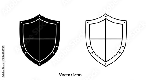 Shield vector icon protection security symbol Vector