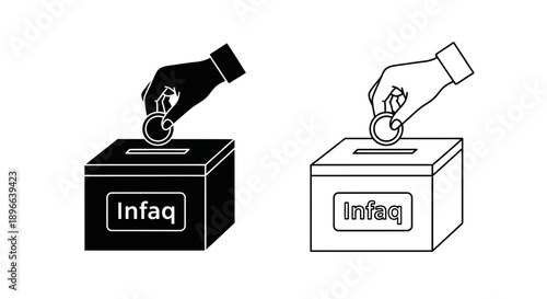 Election voting democracy ballot box hand Vector