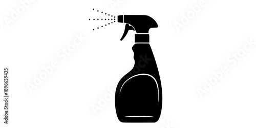 spray bottle silhouette vector illustration cleaning spray icon
