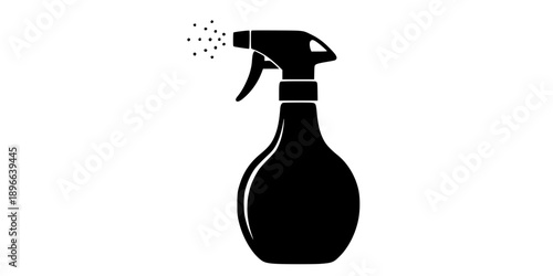 spray bottle silhouette vector illustration cleaning spray icon
