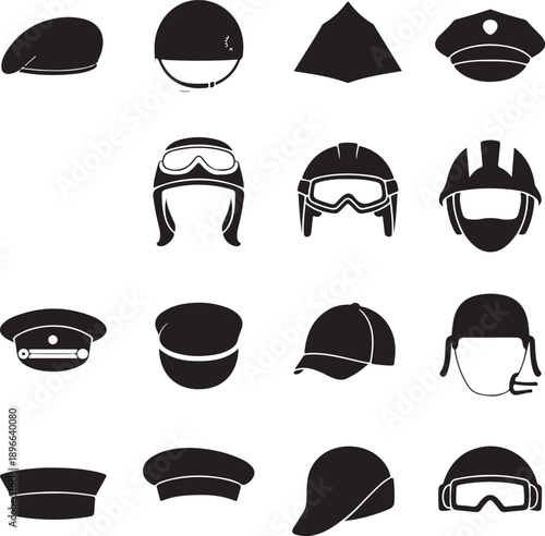 hat silhouettes collection military police sports straw and more