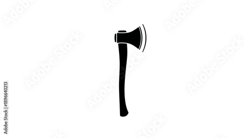 Axe vector illustration on white background, tool for cutting wood.