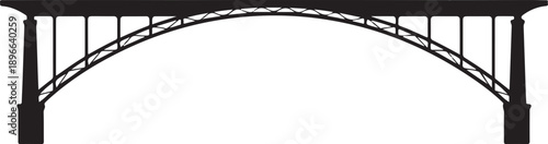 bridge arch silhouette vector illustration of arch bridge