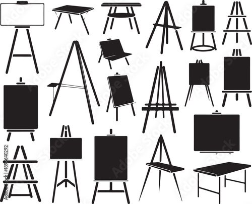 easel collection tripod a frame h frame tabletop easel silhouettes