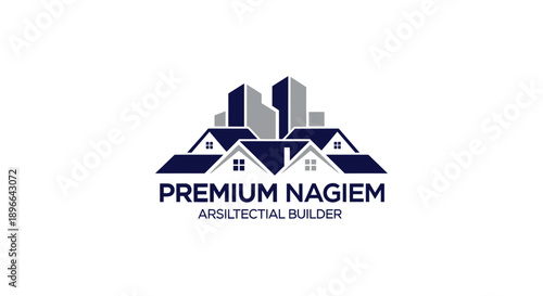 Premium Nagiem Architectural Builder Logo Design.