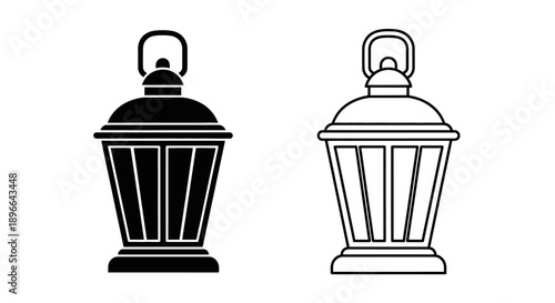 Modern outdoor wall light fixture design Vector