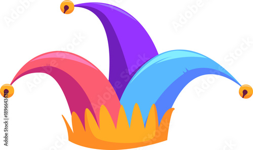 April Fool's Day Jester Hat Illustration
