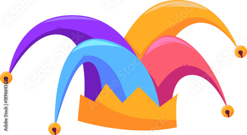 April Fool's Day Jester Hat Illustration